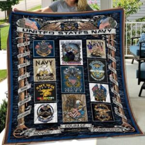 Navy Quilt Blanket Ver 2  Quilt